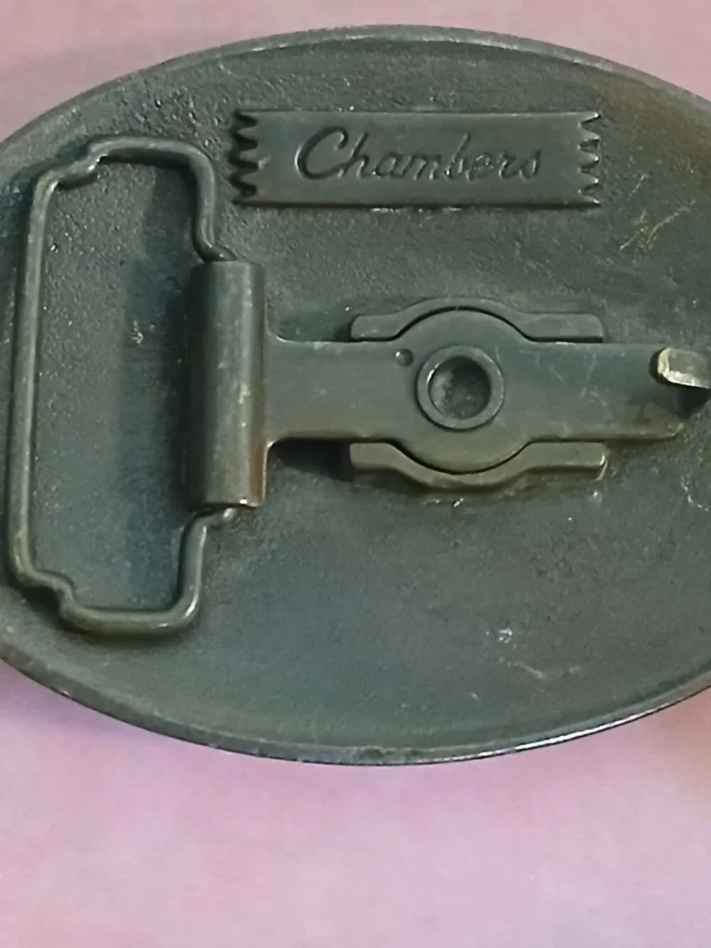 Vintage Chambers Cowboy Calf Roping Belt Buckle - Picture 4 of 6